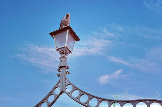 Laterne auf der HaPenny Bridge